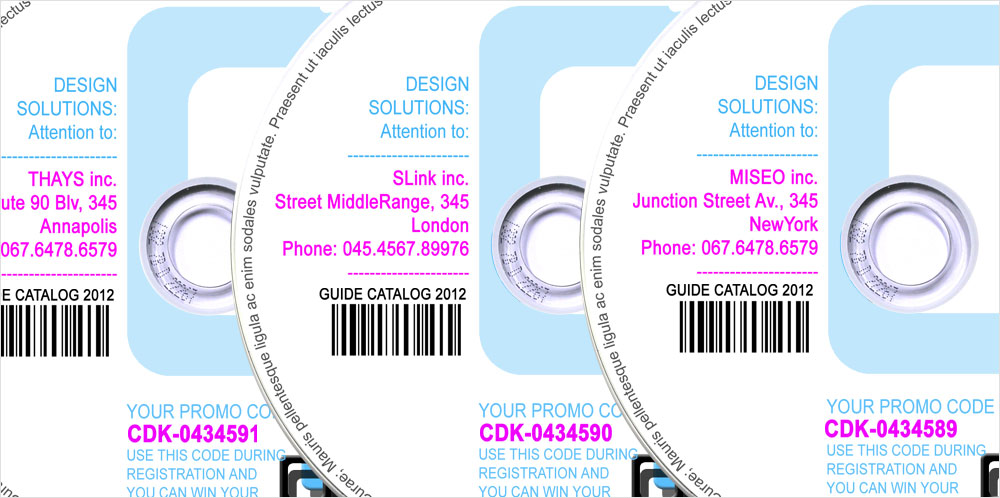 Personnalisation CD avec numéro de série, Code à Barres et Champ de Fusion